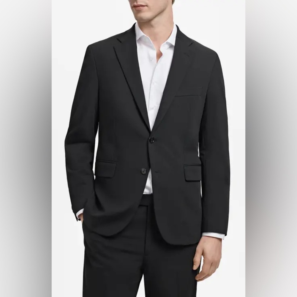 Express Performance Extra Slim Black Suit Jacket - image 1